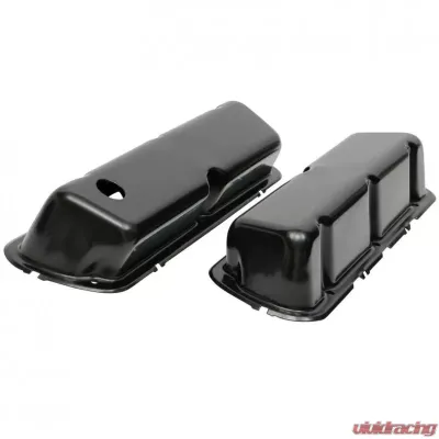 Trans-Dapt Performance FORD 5.0L ('86-95) STEEL VALVE COVERS; REPRODUCTION-STYLE- BLACK FINISH - 7439