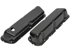 Trans-Dapt Performance FORD 5.0L ('86-95) STEEL VALVE COVERS; REPRODUCTION-STYLE- BLACK FINISH