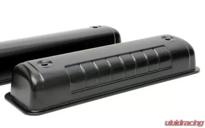 Trans-Dapt Performance FORD Y-BLOCK ('56-62) STEEL VALVE COVERS; REPRODUCTION-STYLE- BLACK FINISH - 7440