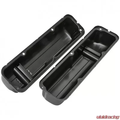 Trans-Dapt Performance FORD 352-428 STEEL VALVE COVERS; TRADITIONAL-STYLE- BLACK FINISH - 7441