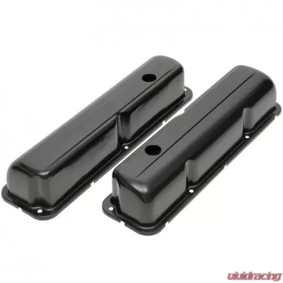 Trans-Dapt Performance FORD 352-428 STEEL VALVE COVERS; TRADITIONAL-STYLE- BLACK FINISH - 7441