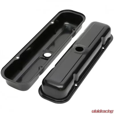 Trans-Dapt Performance PONTIAC 326-455 ('59-79) STEEL VALVE COVERS; REPRODUCTION-STYLE- BLACK FINISH - 7442