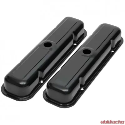 Trans-Dapt Performance PONTIAC 326-455 ('59-79) STEEL VALVE COVERS; REPRODUCTION-STYLE- BLACK FINISH - 7442