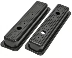 Trans-Dapt Performance SB CHEVY 5.0-5.7L STEEL VALVE COVERS (Trucks Only)- BLACK FINISH