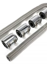 Trans-Dapt Performance 48 in. STAINLESS STEEL RADIATOR HOSE KIT-CHROMED ALUMINUM ENDS                                     - 8207 - Image 3