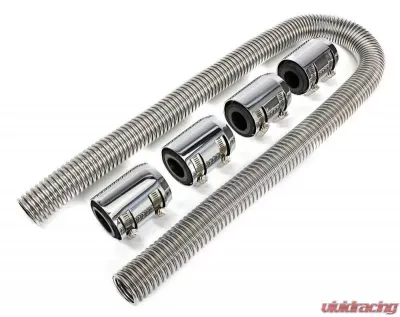 Trans-Dapt Performance 48 in. STAINLESS STEEL RADIATOR HOSE KIT-CHROMED ALUMINUM ENDS - 8207