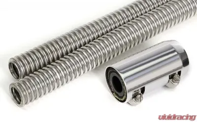 Trans-Dapt Performance STAINLESS STEEL HEATER HOSE KIT- POLISHED ALUMINUM ENDS - 8208