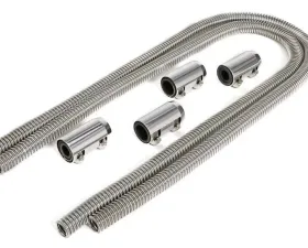 Trans-Dapt Performance STAINLESS STEEL HEATER HOSE KIT- POLISHED ALUMINUM ENDS
