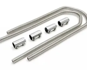 Trans-Dapt Performance STAINLESS STEEL HEATER HOSE KIT-CHROMED ALUMINUM ENDS