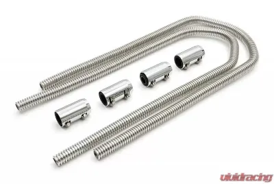Trans-Dapt Performance STAINLESS STEEL HEATER HOSE KIT-CHROMED ALUMINUM ENDS - 8209