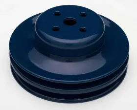Trans-Dapt Performance WATER PUMP Pulley; 2 Groove; 1965-1966 FORD 289; O.E. Water Pump- FORD BLUE Ford 4.7L V8