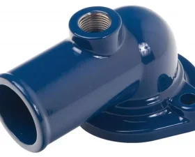 Trans-Dapt Performance Water Neck; FORD 429-460; O-Ring Seal- FORD BLUE Powder Coat