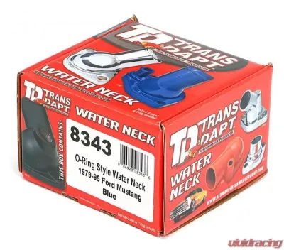 Trans-Dapt Performance FORD BLUE POWDER-COATED WATER NECK; 79-95 MUSTANG Ford Mustang 1995 5.8L V8 - 8343