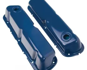 Trans-Dapt Performance O.E.-STYLE Valve Covers; Stock Height; 1962-85 SB Ford- FORD BLUE