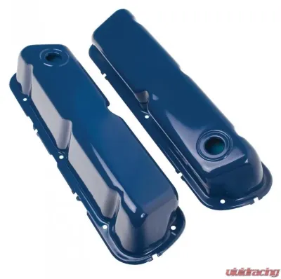 Trans-Dapt Performance O.E.-STYLE Valve Covers; Stock Height; 1962-85 SB Ford- FORD BLUE - 8344