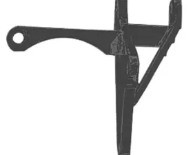 Trans-Dapt Performance OEM-Style ALTERNATOR Bracket (Bottom); CHEVY BB (65-68);SHORT W/P-ASPHALT BLACK Chevrolet 6.5L V8
