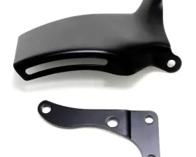 Trans-Dapt Performance OE Style ALTERNATOR Bracket Set; CHEVY SB (76-86); LONG W/P- ASPHALT BLACK Chevrolet