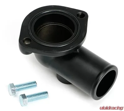 Trans-Dapt Performance ASPHALT BLACK POWDER-COATED WATER NECK; FORD 429-460 (3/8 in. NPT PORT) - 8584