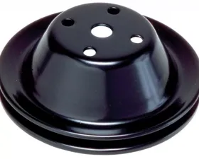 Trans-Dapt Performance WATER PUMP Pulley; 1 Groove; CHEVY SB (55-68); SHORT Water Pump-ASPHALT BLACK Chevrolet
