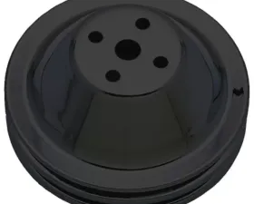 Trans-Dapt Performance WATER PUMP Pulley; 2 Groove; CHEVY SB (55-68)0; SHORT Water Pump-ASPHALT BLACK Chevrolet