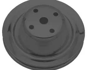 Trans-Dapt Performance WATER PUMP Pulley; 1 Groove; CHEVY SB (69-85); LONG Water Pump- ASPHALT BLACK Chevrolet