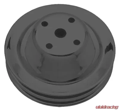 Trans-Dapt Performance WATER PUMP Pulley; 2 Groove; CHEVY SB (69-85); LONG Water Pump- ASPHALT BLACK Chevrolet - 8605