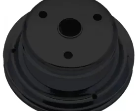 Trans-Dapt Performance CRANKSHAFT Pulley; 1 Groove; CHEVROLET SB (69-85);LONG Water Pump-ASPHALT BLACK Chevrolet