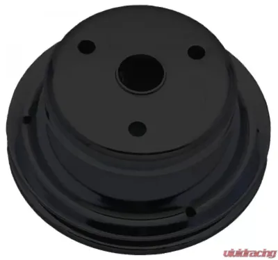 Trans-Dapt Performance CRANKSHAFT Pulley; 1 Groove; CHEVROLET SB (69-85);LONG Water Pump-ASPHALT BLACK Chevrolet - 8606