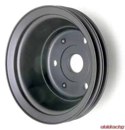 Trans-Dapt Performance CRANKSHAFT Pulley; 2 Groove; CHEVROLET SB (69-85);LONG Water Pump-ASPHALT BLACK Chevrolet - 8607