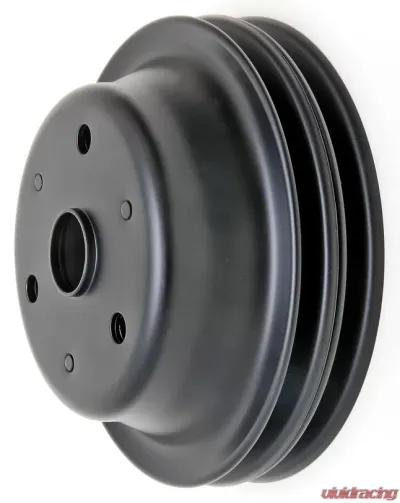 Trans-Dapt Performance CRANKSHAFT Pulley; 2 Groove; CHEVROLET SB (69-85);LONG Water Pump-ASPHALT BLACK Chevrolet - 8607