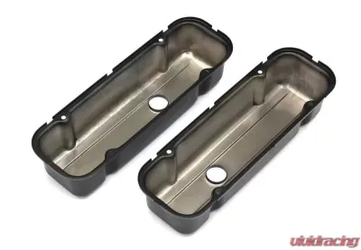 Trans-Dapt Performance BUICK 231 V6 ASPHALT BLACK POWDER COATED VALVE COVERS - 8609