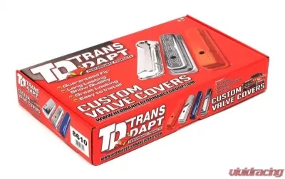 Trans-Dapt Performance CADILLAC ASPHALT BLACK POWDER COATED VALVE COVERS - 8610