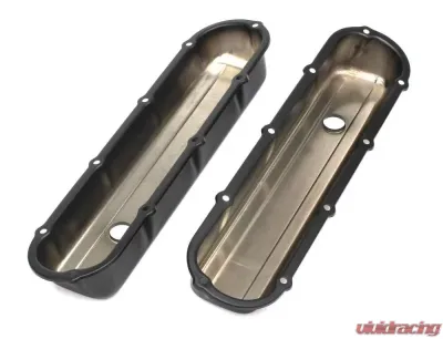 Trans-Dapt Performance CADILLAC ASPHALT BLACK POWDER COATED VALVE COVERS - 8610