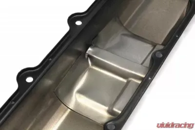 Trans-Dapt Performance OLDS CTR. HOLE ASPHALT BLACK POWDER COATED VALVE COVERS - 8611