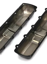 Trans-Dapt Performance OLDS CTR. HOLE ASPHALT BLACK POWDER COATED VALVE COVERS                                     - 8611 - Image 3