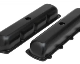 Trans-Dapt Performance OLDS CTR. HOLE ASPHALT BLACK POWDER COATED VALVE COVERS