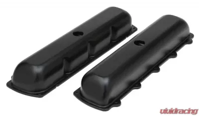 Trans-Dapt Performance OLDS CTR. HOLE ASPHALT BLACK POWDER COATED VALVE COVERS - 8611