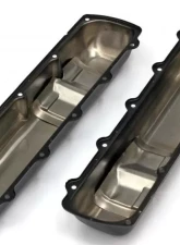 Trans-Dapt Performance OLDS OFFSET HOLE ASPHALT BLACK POWDER COATED VALVE COVERS                                     - 8612 - Image 3