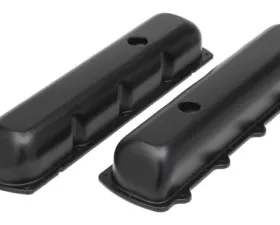 Trans-Dapt Performance OLDS OFFSET HOLE ASPHALT BLACK POWDER COATED VALVE COVERS
