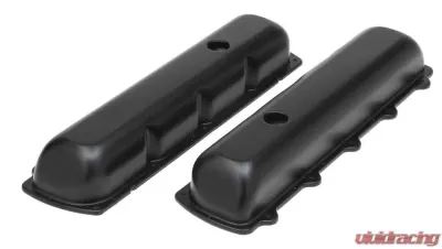 Trans-Dapt Performance OLDS OFFSET HOLE ASPHALT BLACK POWDER COATED VALVE COVERS - 8612