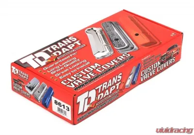 Trans-Dapt Performance PONTIAC TALL ASPHALT BLACK POWDER COATED VALVE COVERS - 8613
