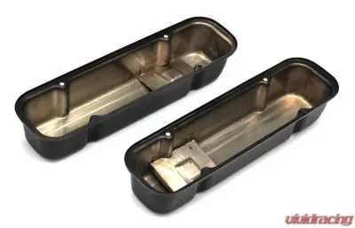 Trans-Dapt Performance PONTIAC TALL ASPHALT BLACK POWDER COATED VALVE COVERS - 8613