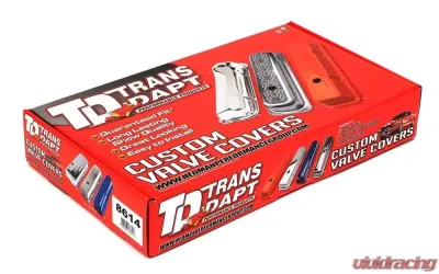 Trans-Dapt Performance SB MOPAR ASPHALT BLACK POWDER COATED VALVE COVERS - 8614