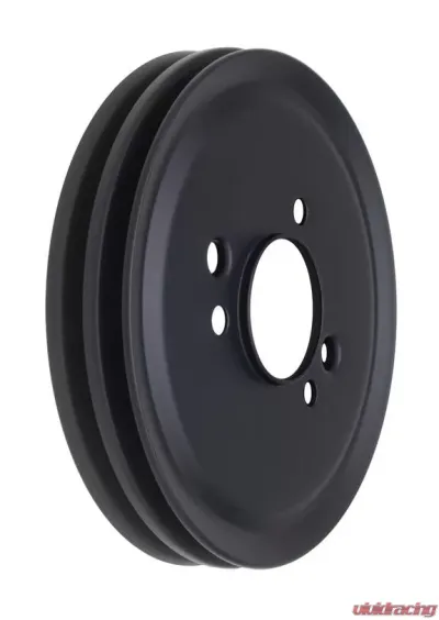 Trans-Dapt Performance CRANKSHAFT Pulley; 2 Groove; CHEVROLET BB (65-68);SHORT Water Pump-ASPHALT BLACK - 8616