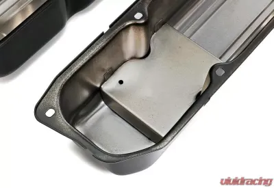 Trans-Dapt Performance BB MOPAR ASPHALT BLACK POWDER COATED VALVE COVERS - 8618