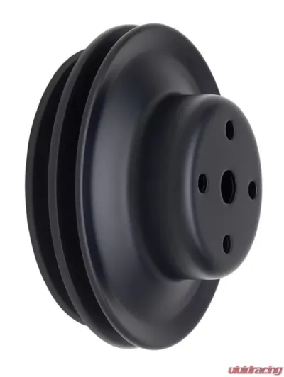 Trans-Dapt Performance WATER PUMP Pulley; 2 Groove; CHEVY BB (69-06); LONG Water Pump- ASPHALT BLACK Chevrolet - 8623