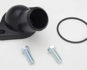 Trans-Dapt Performance Water Neck; SB and BB Chevy- Early Model; O-Ring Seal- ASPHALT BLACK