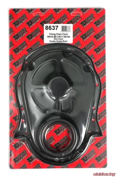 Trans-Dapt Performance Asphalt BLACK Timing Chain Cover (only)- 1965-90 Chevy 396-454 Chevrolet - 8637
