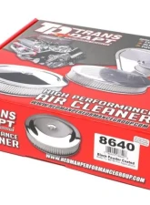 Trans-Dapt Performance MUSCLE CAR-STYLE Air Cleaner Set; 14 in. Diameter; 3 in. Tall- ASPHALT BLACK                                     - 8640 - Image 4