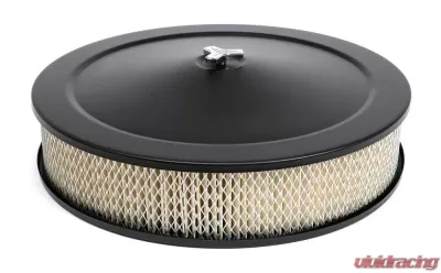 Trans-Dapt Performance MUSCLE CAR-STYLE Air Cleaner Set; 14 in. Diameter; 3 in. Tall- ASPHALT BLACK - 8640